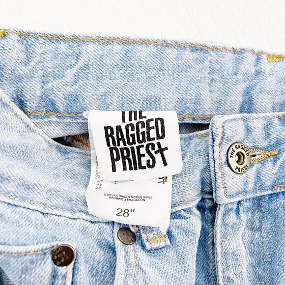 The Ragged Priest Straight Leg Light Wash Denim Jeans Rip SZ28 - Picture 2 of 9